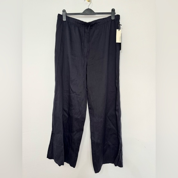 NWT Tahari Women’s Lyocell Soft Wide Leg Comfy Pajama SleepWear Drawstring Pants - Picture 2 of 7
